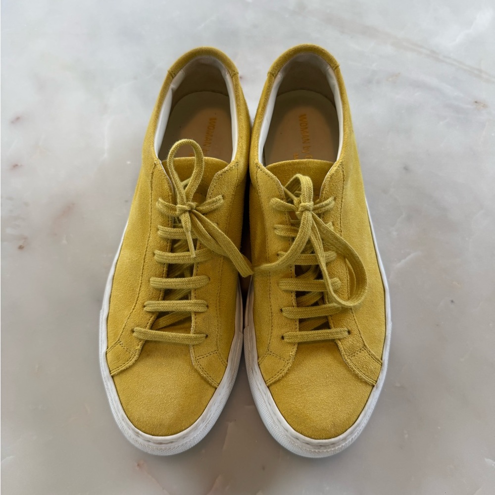 Yellow Suede Common Projects Sneakers
